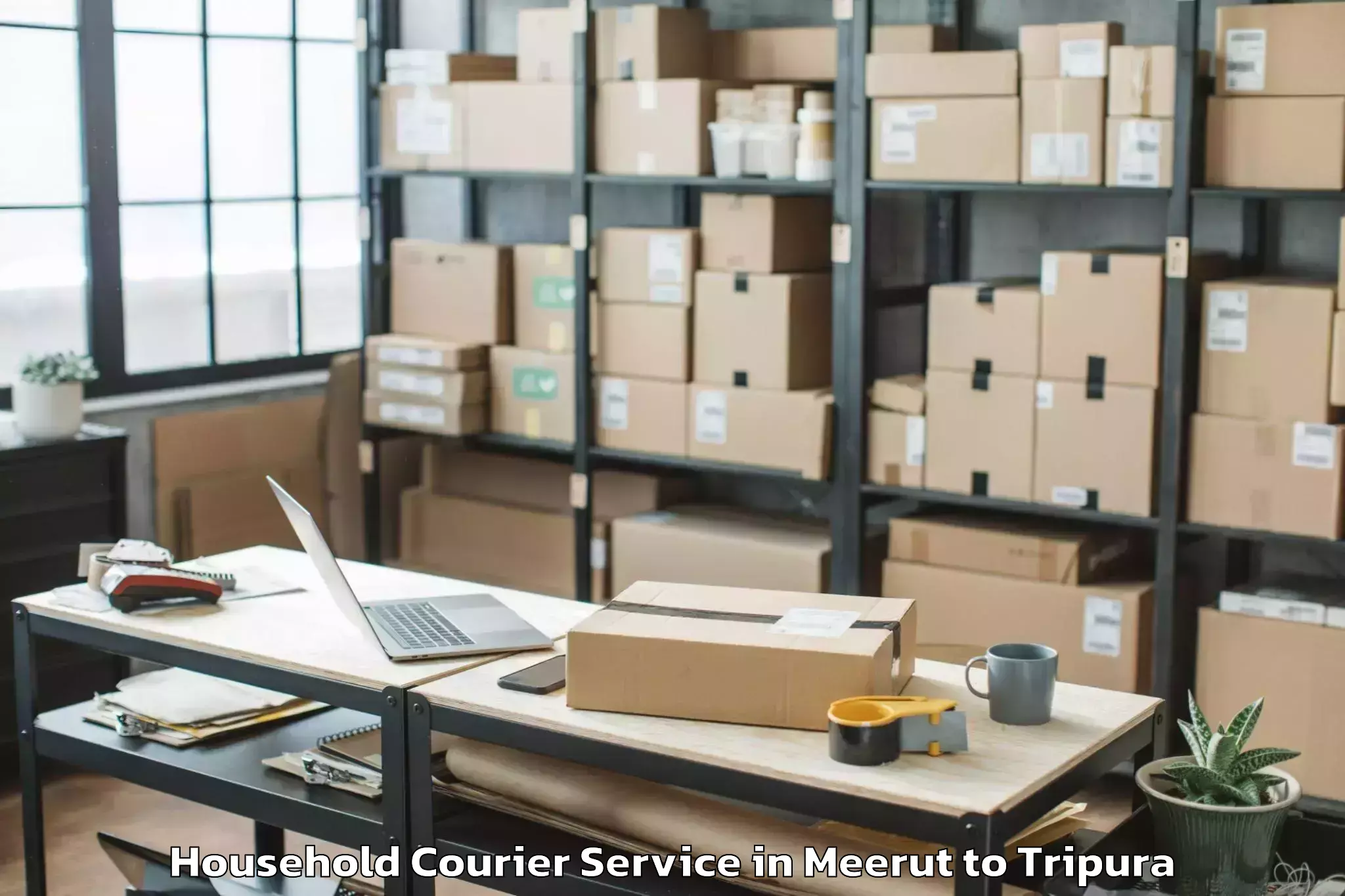 Expert Meerut to Aambasa Household Courier